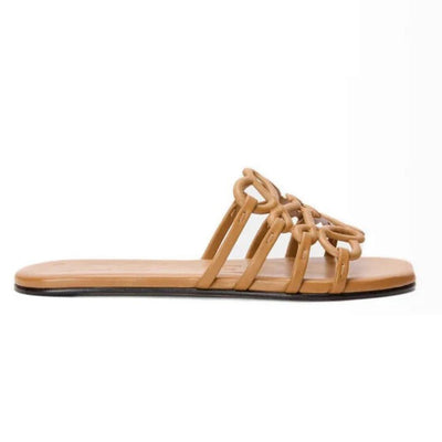 LOEWE Petal Anagram slide in soft calfskin Camel - Kickzz