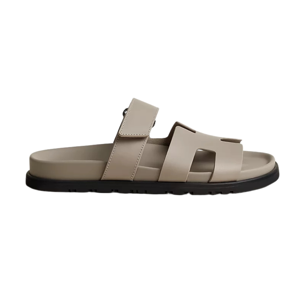 Hermes Chypre Sandal – Beige Mastic Calfskin Leather