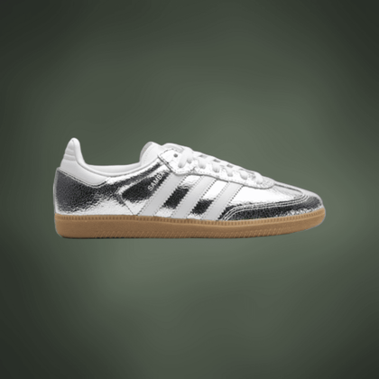 adidas Samba OG Silver Metallic Cracked Leather