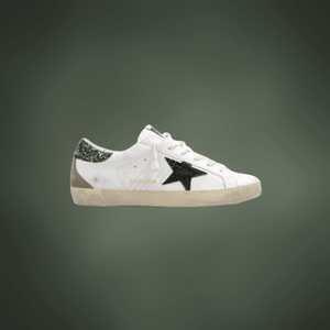 Golden Goose Super-Star White Black Croc Glitter