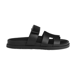 Hermès Chypre leather sandal black