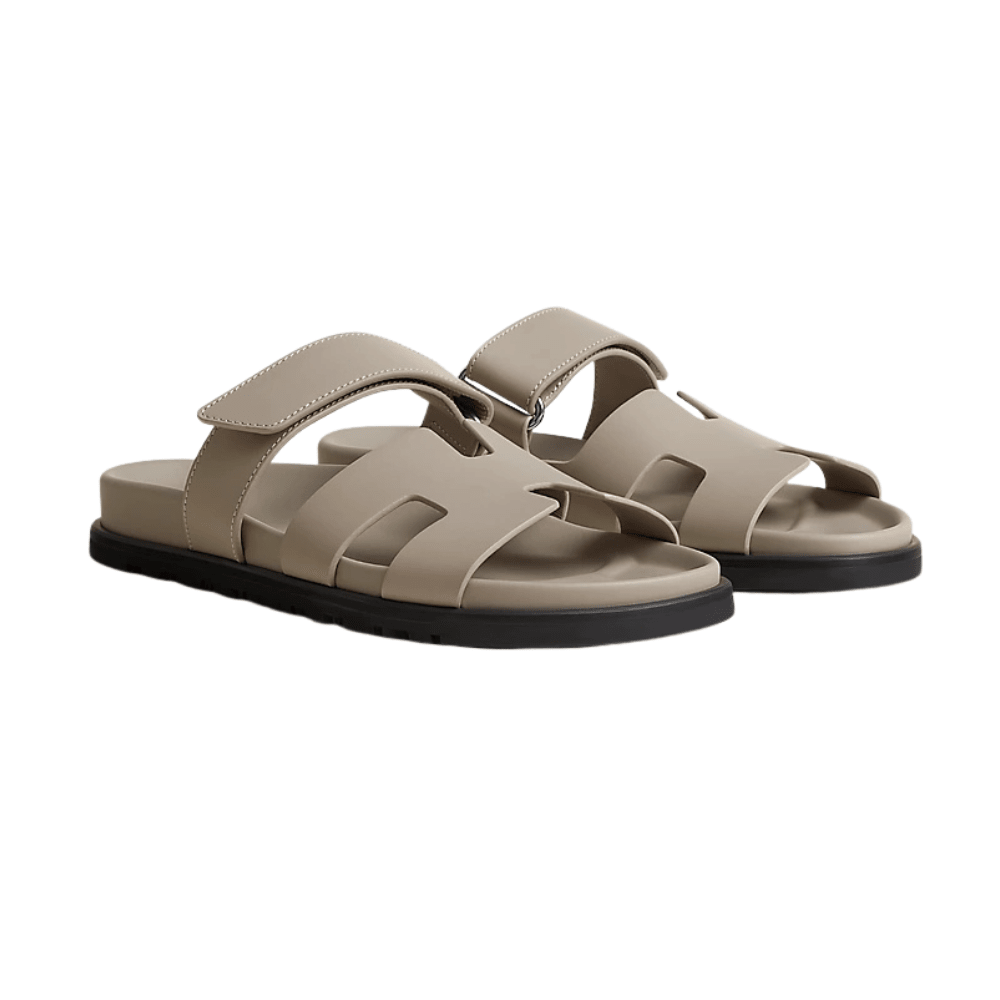 Hermes Chypre Sandal – Beige Mastic Calfskin Leather - Kickzz