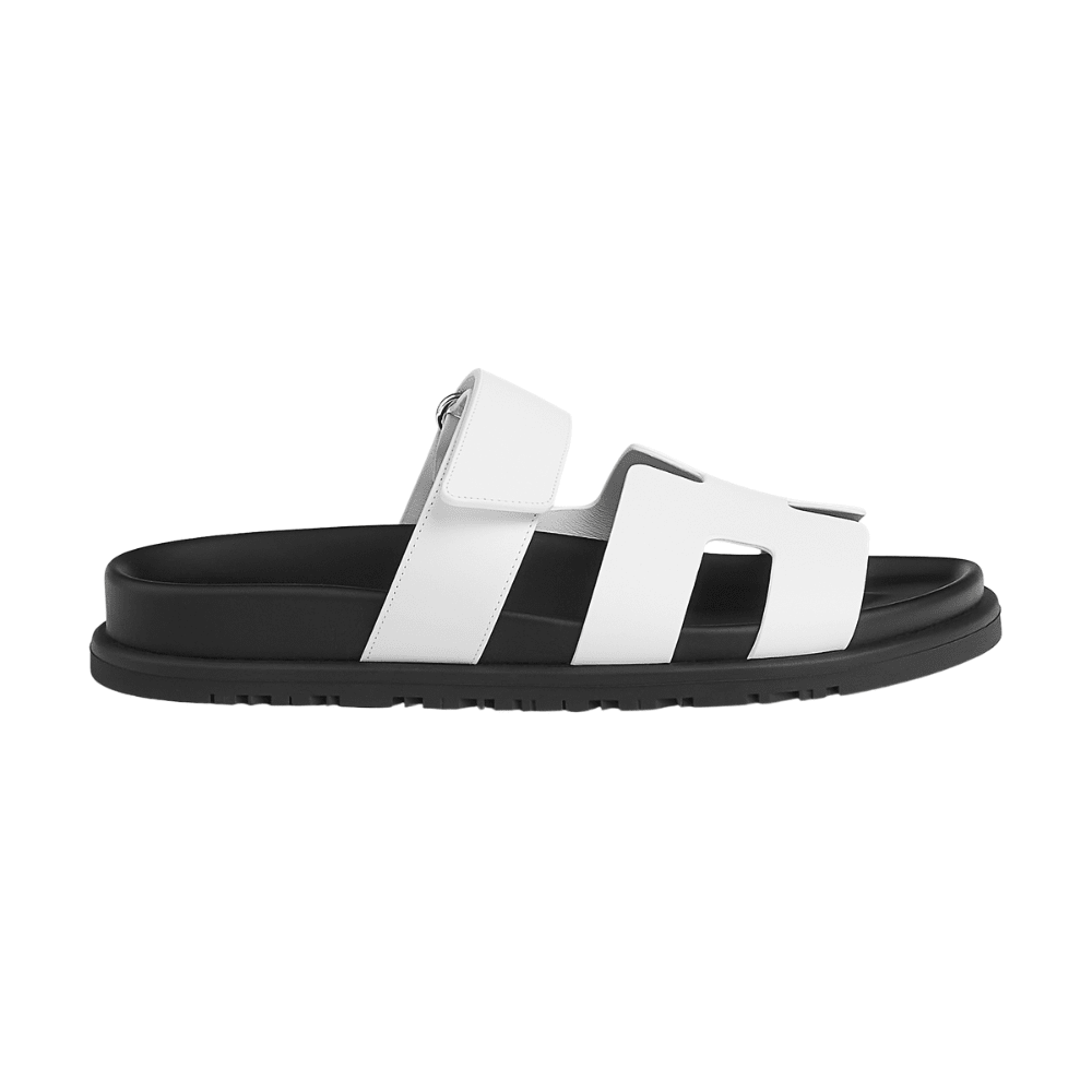 Hermes Chypre Sandal Blanc Epsom Leather - Kickzz