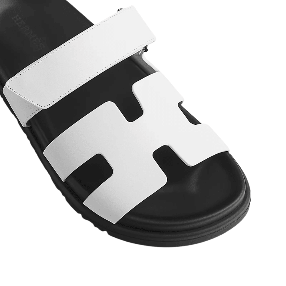 Hermes Chypre Sandal Blanc Epsom Leather - Kickzz