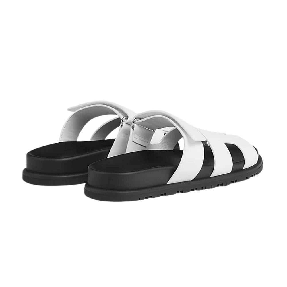 Hermes Chypre Sandal Blanc Epsom Leather - Kickzz