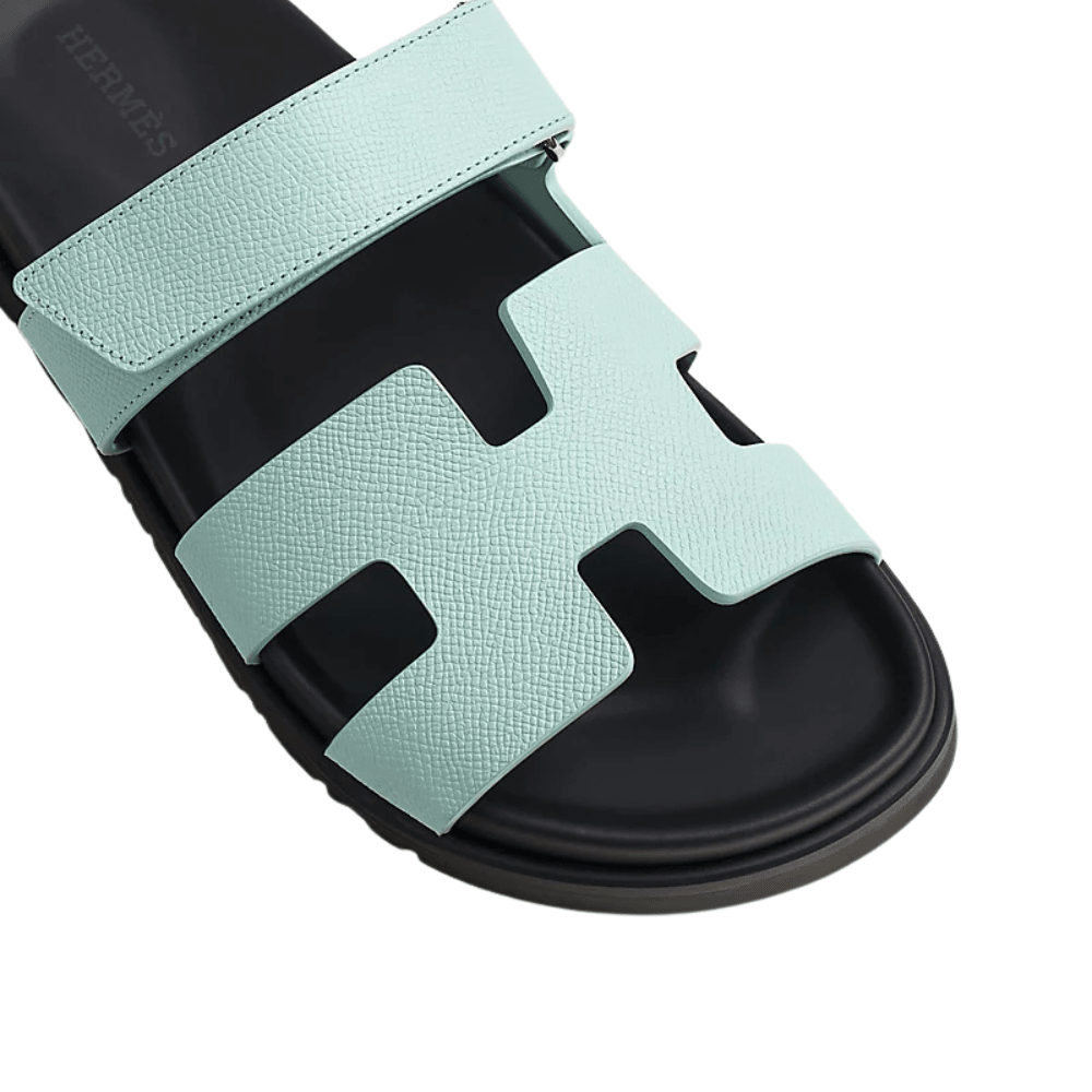 Hermes Epsom Womens Chypre Sandals 39 Bleu Cristaux - Kickzz