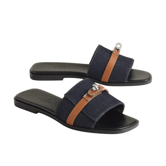 Hermes Giulia sanda Bleu Brut / Nature - Kickzz