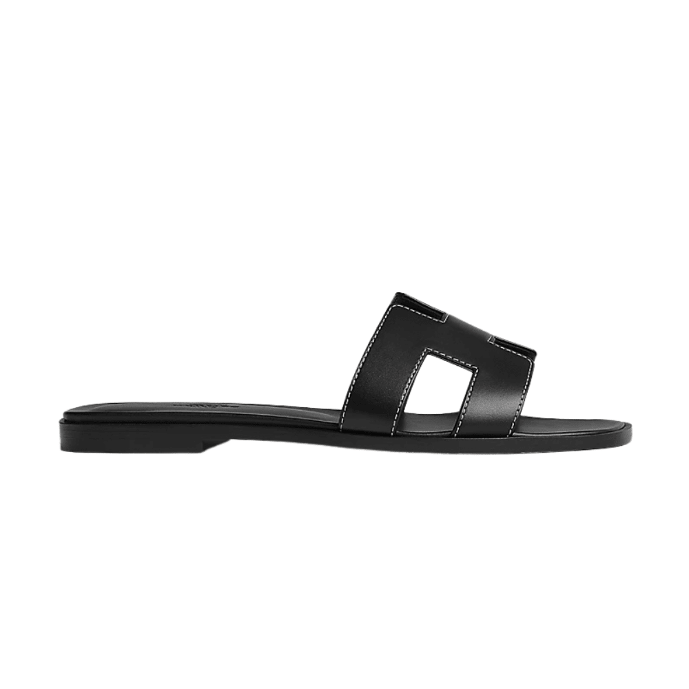 Hermes Oran sandals black - Kickzz