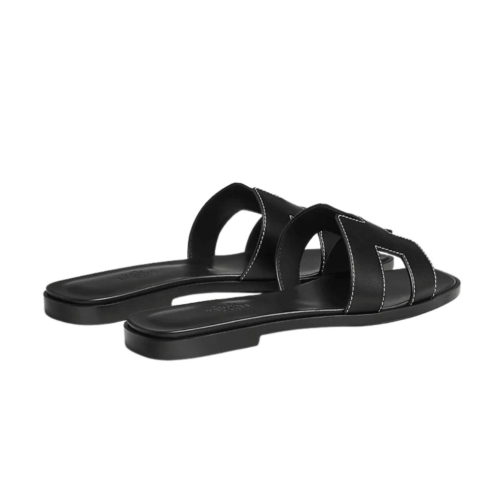 Hermes Oran sandals black - Kickzz
