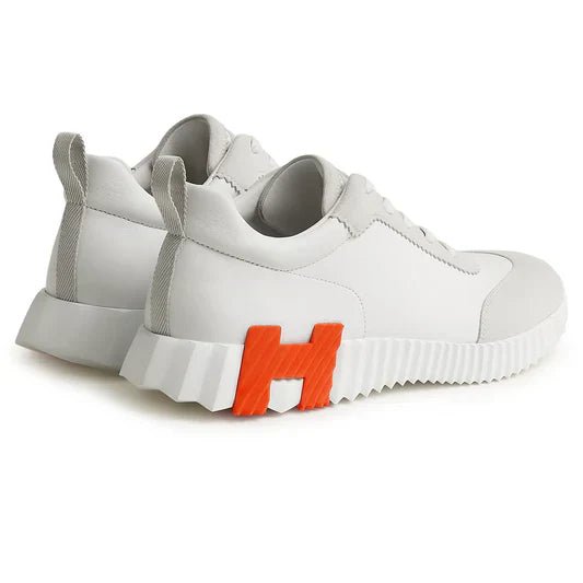 Hermès Paris Bouncing Calf Sneaker White Orange - Kickzz