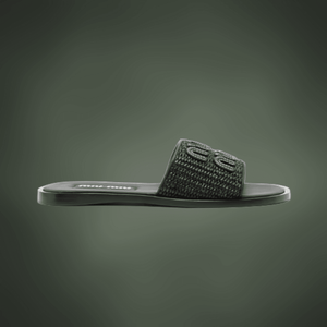 Miu Miu Slipper Black Straw