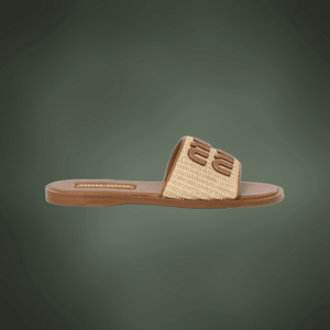 Miu Miu Slipper Browne Straw