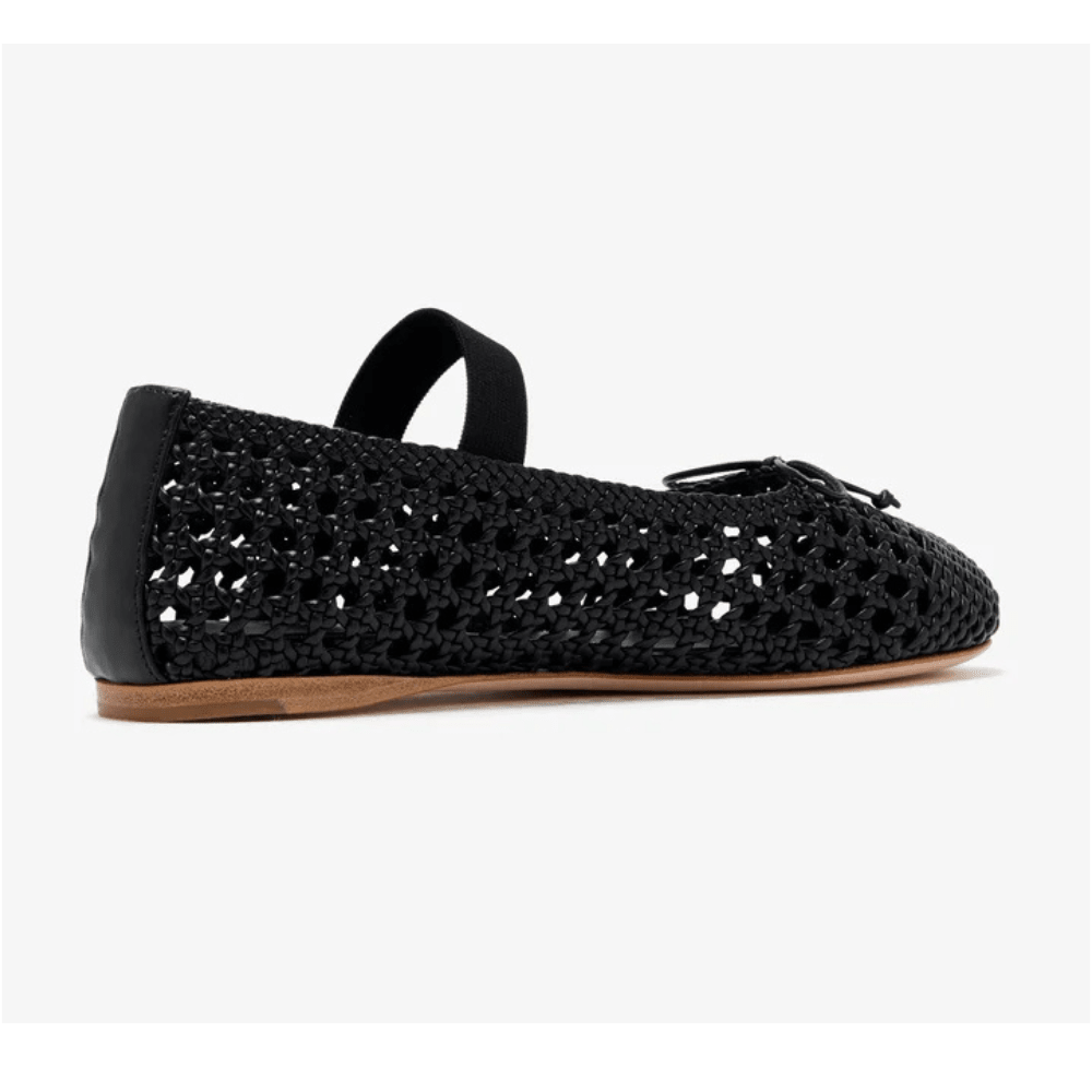 Miu Miu Woven Nappa Leather Ballerinas in Black - Kickzz