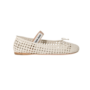 Miu Miu Woven Nappa , Leather Ballerinas