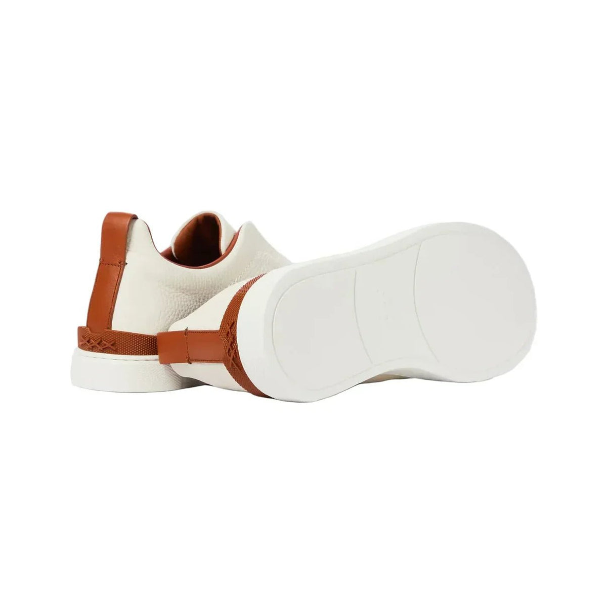 Zegna Triple Stitch leather sneakers WHITE TRIPLE STITCH - Kickzz