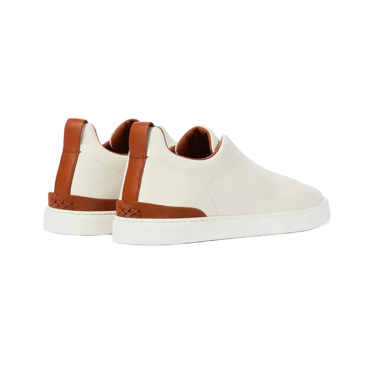 Zegna Triple Stitch leather sneakers WHITE TRIPLE STITCH - Kickzz
