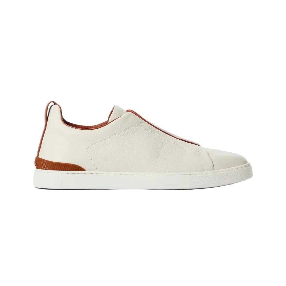 Zegna Triple Stitch leather sneakers WHITE TRIPLE STITCH - Kickzz
